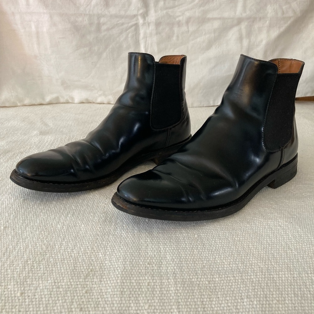 Church's Glossy Black Leather Booties